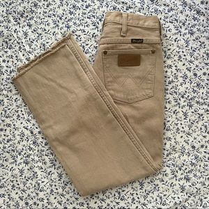 Vintage wrangler khaki straight leg jeans